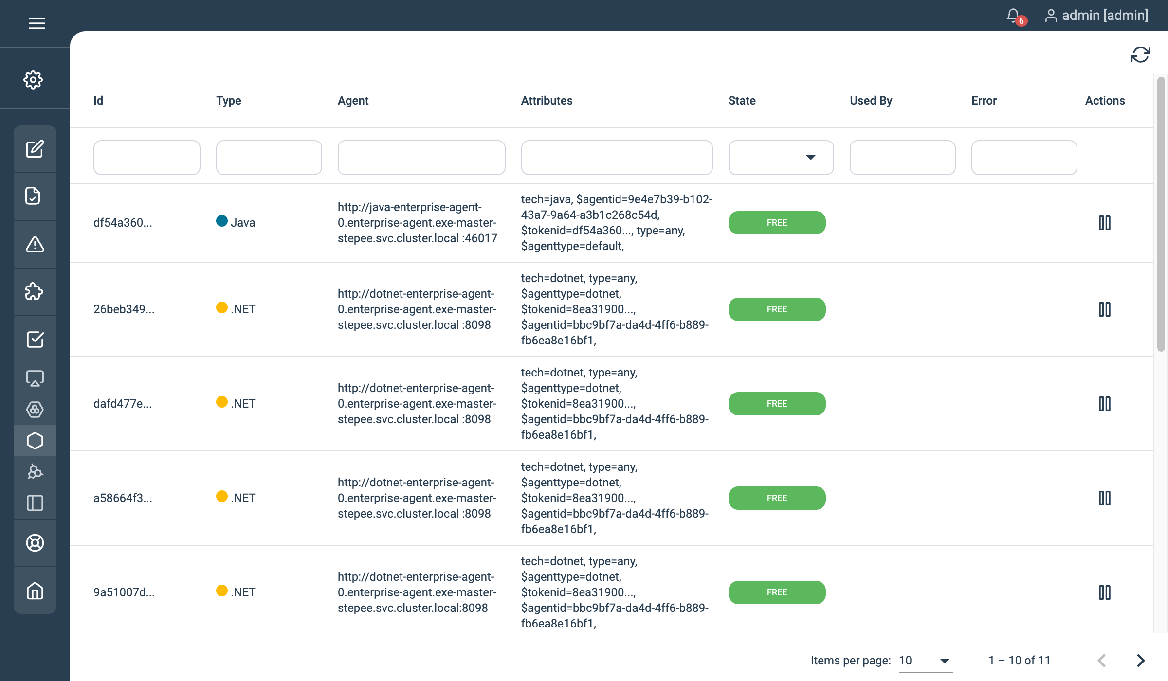 Admin Views | Exense Resource Repository