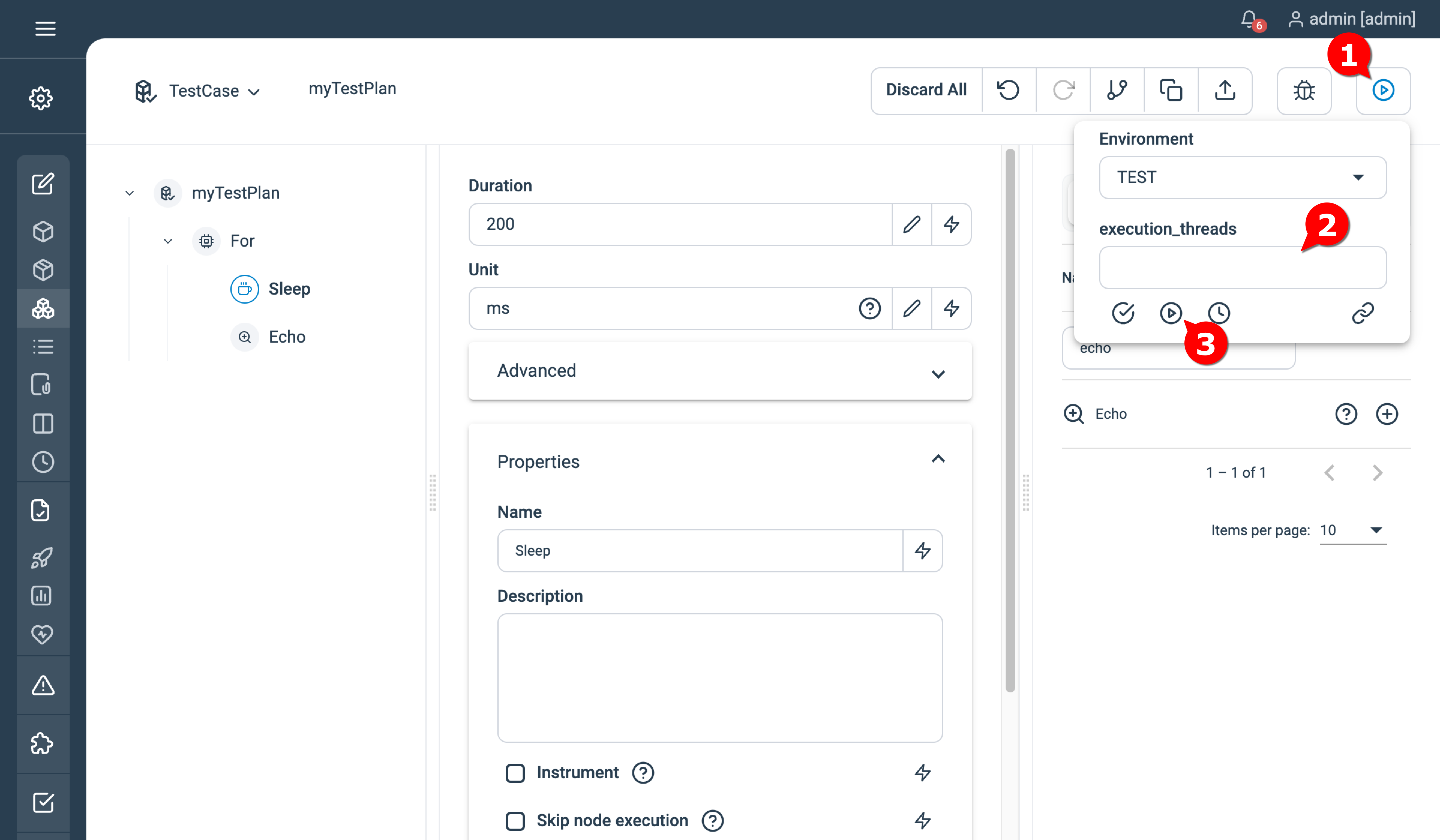 Advanced executions | Exense Resource Repository