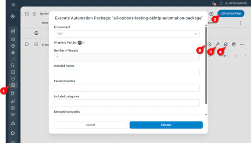 Automation Packages UI