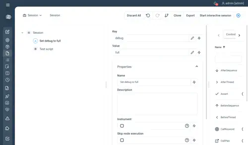 Activating debug for a Grafana k6 Keyword