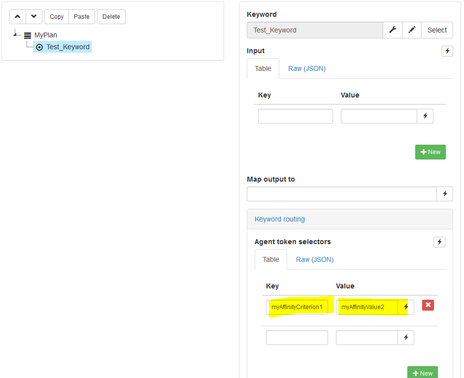 Keyword routing design