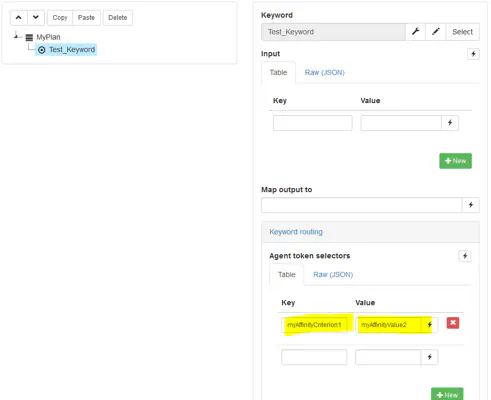 Keyword routing design