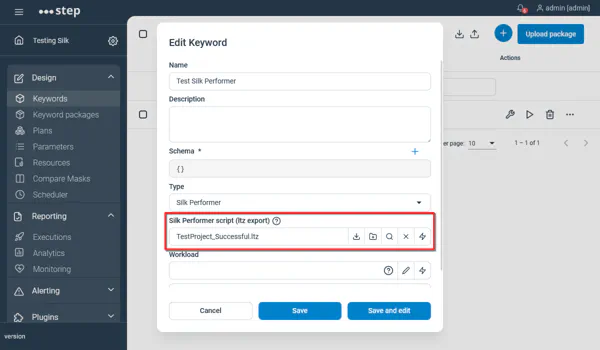 Creating a Silk Performer Keyword