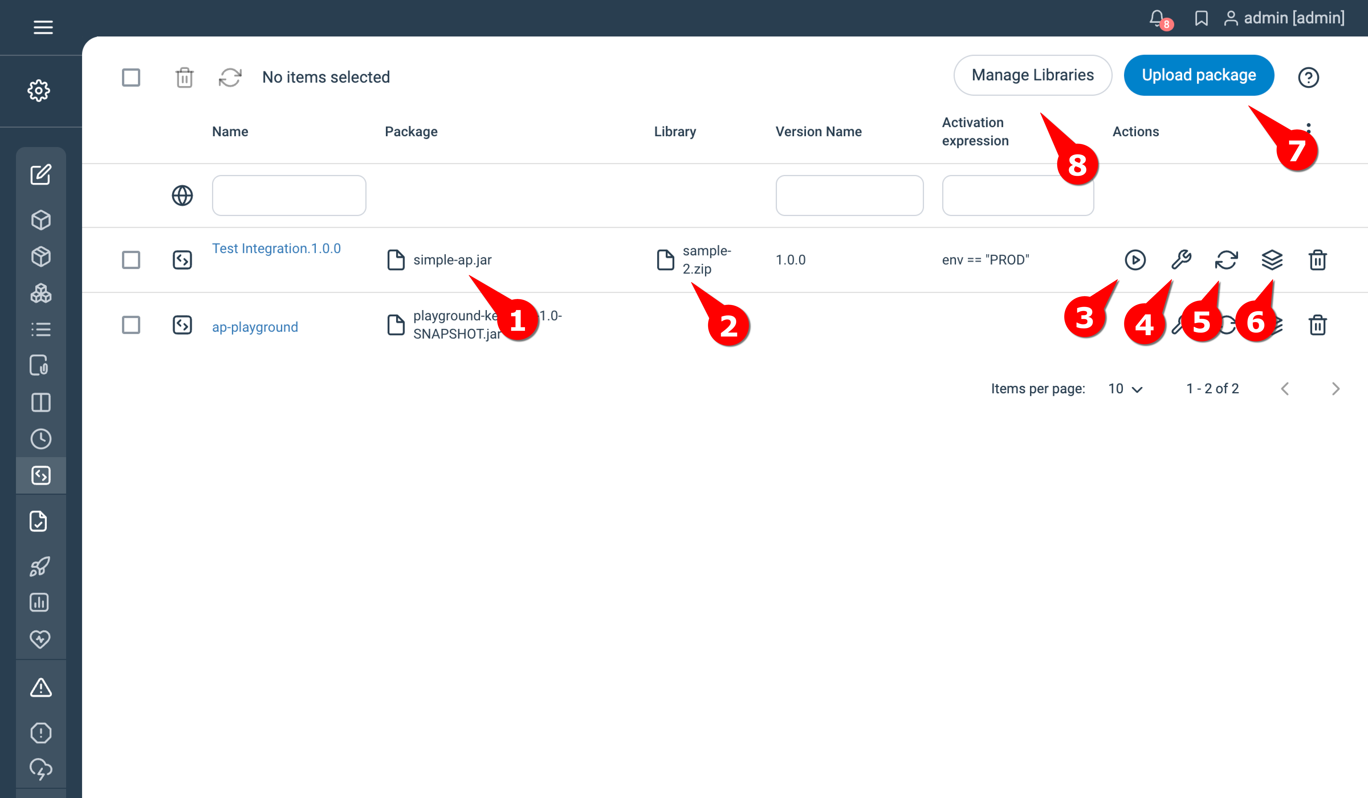 Automation Packages View | Step Documentation